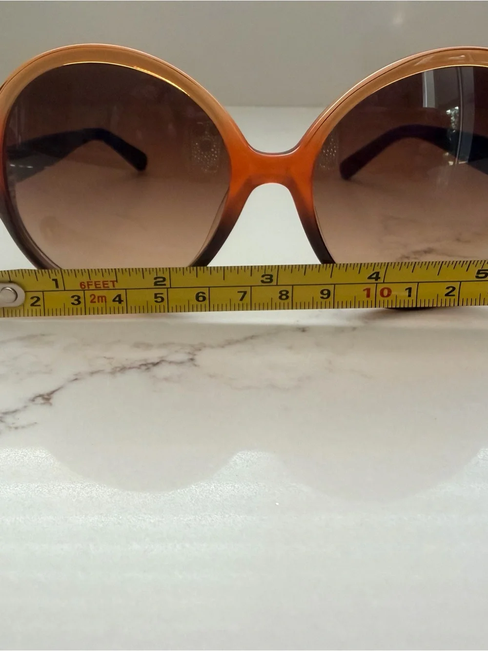 MCM Sunglasses with Cognac Monogram Glasses Case with Gold Logo Plate
